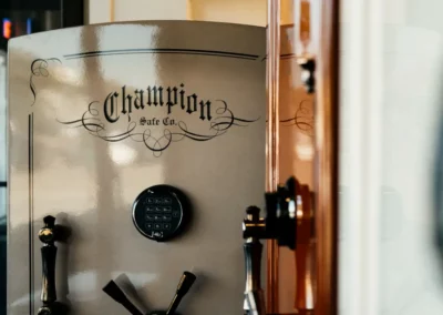 Champion gun safe on display