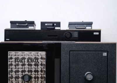 Two safes in the showroom