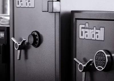 Gardall safes in the showroom
