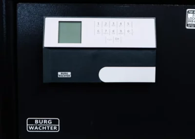 Safe with biometric and keypad access