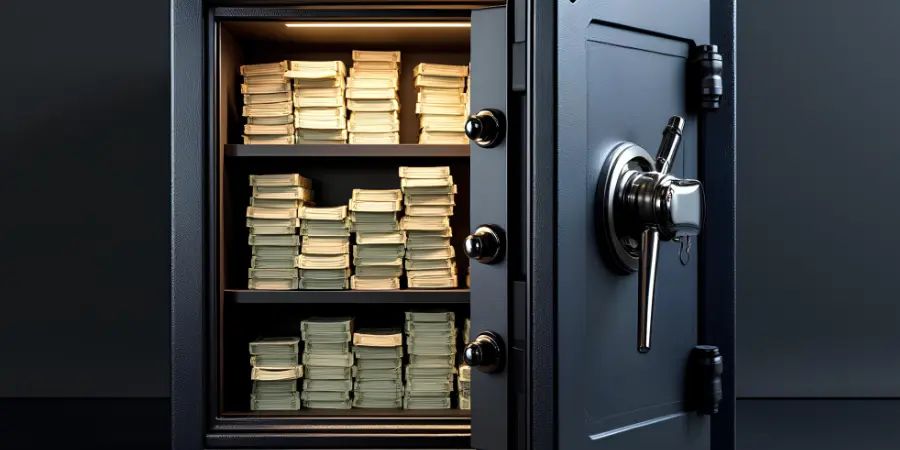 A properly anchored safe